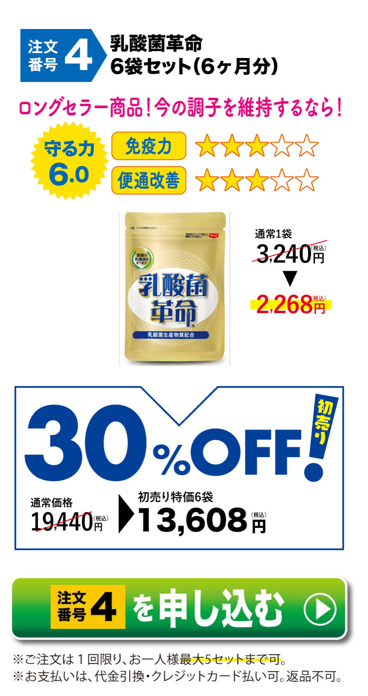 注文番号4を申し込む