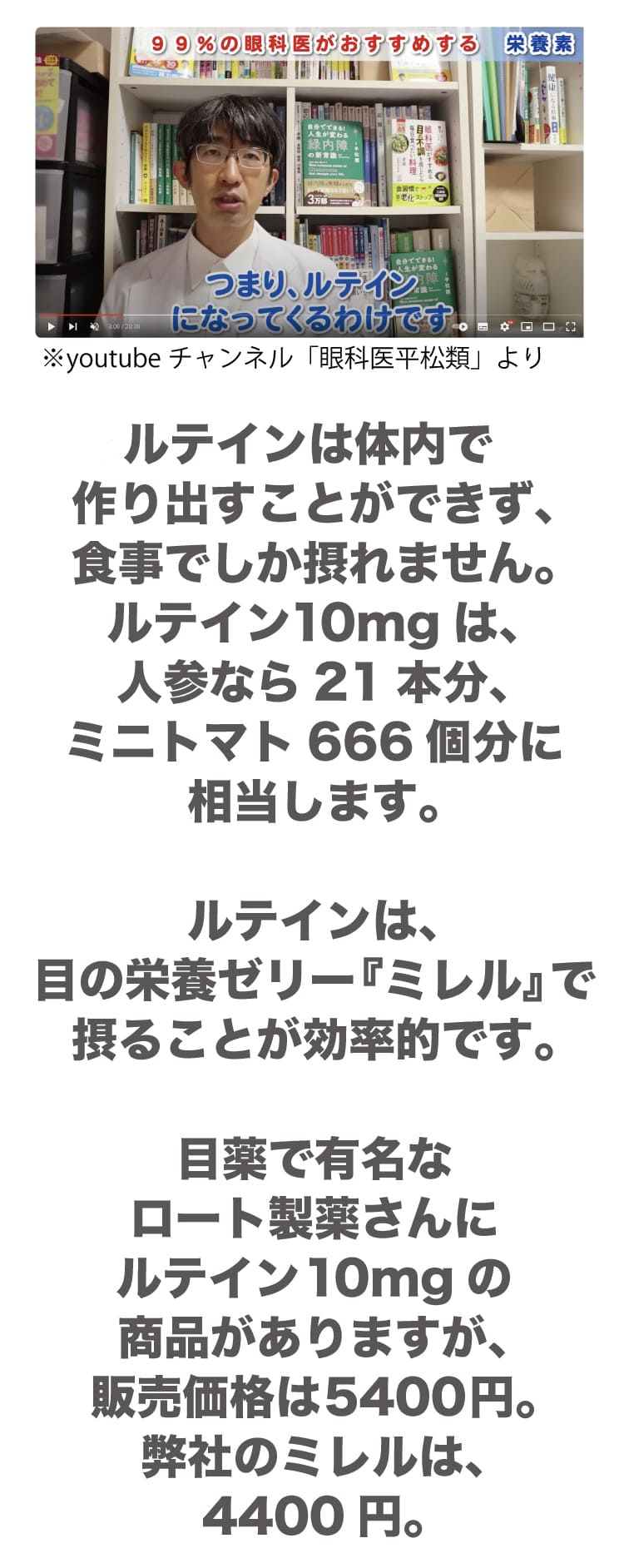 ルテインは体内で作り出すことができず