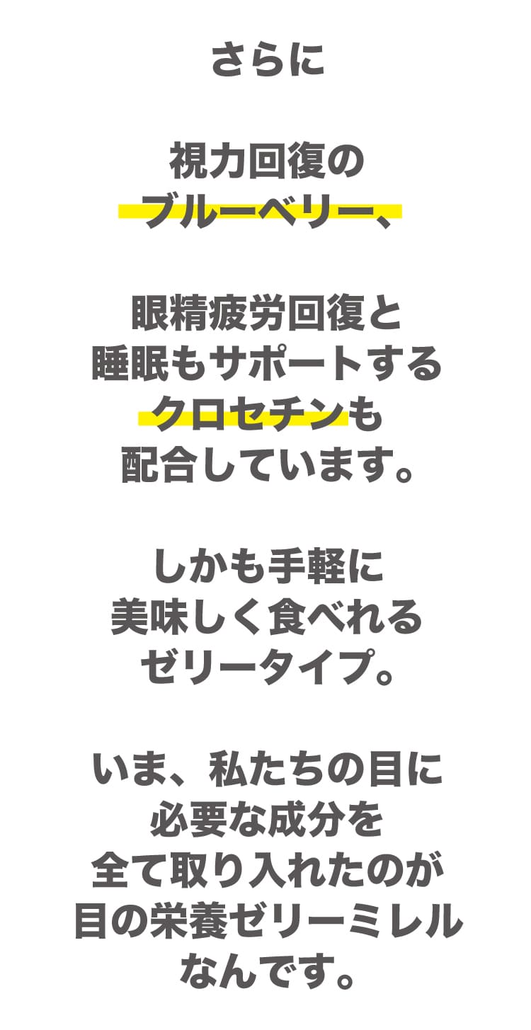 さらに、視力回復のブルーベリー